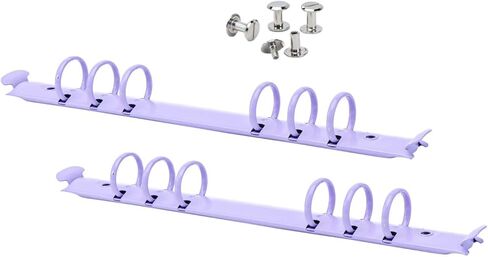 Mogoostry 2PCS A5 Binder Mechanisms 6 Rings Replacement Kit Metal Clip Purple Round Ring Binding Spines Combs for Planner Organizer in Saudi Arabia