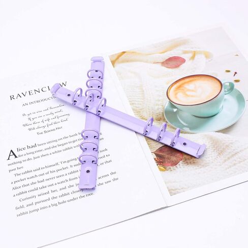Mogoostry 2PCS A5 Binder Mechanisms 6 Rings Replacement Kit Metal Clip Purple Round Ring Binding Spines Combs for Planner Organizer in Saudi Arabia