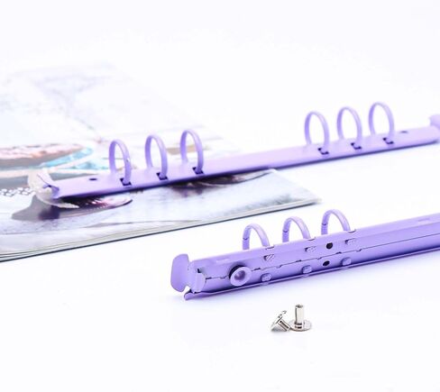 Mogoostry 2PCS A5 Binder Mechanisms 6 Rings Replacement Kit Metal Clip Purple Round Ring Binding Spines Combs for Planner Organizer in Saudi Arabia