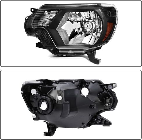 Black Housing Headlights Assembly Compatible with 2012-2015 Toyota Tacoma Direct Replacement Driver and Passenger Side TO2502213 TO2503213 in Saudi Arabia