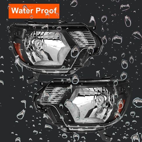 Black Housing Headlights Assembly Compatible with 2012-2015 Toyota Tacoma Direct Replacement Driver and Passenger Side TO2502213 TO2503213 in Saudi Arabia