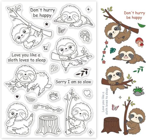 الكسل سيليكون واضح Stamps الحيوانات شفافة Stamps لبطاقات عيد ميلاد صنع DIY بها بنفسك سكرابوكينغ ألبوم صور ورق تزيين الحرفية in Saudi Arabia