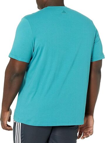 adidas Men's Essentials Single Jersey Linear Embroidered Logo T-Shirt in Saudi Arabia