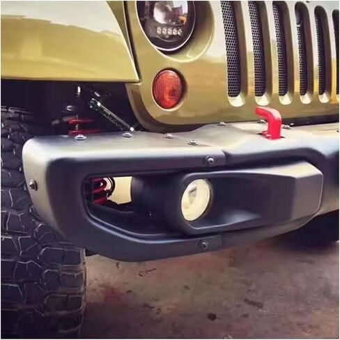 Front Plastic Fog Light Lamp Covers Compatible for Jeep Wrangler JK 2007-2017- 10th Anniversary Bumper Decoration Frame in Saudi Arabia