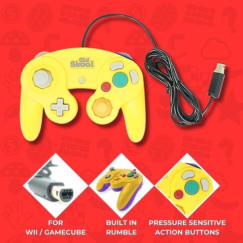 Old Skool Controller Compatible with Gamecube/Wii - White in Saudi Arabia