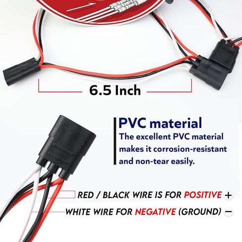 50 Counts of 3 Prong Female Bullet Plug Wiring Harness Continuous Wire Harness Roll (6.5" Lead Spacing Between Plugs) 3 Prong Socket Plug in Saudi Arabia