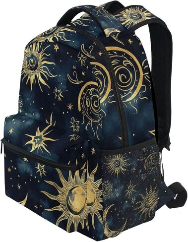 حقيبة ظهر للكمبيوتر المحمول Boho Moon Sun Star (019)، حقيبة كتب خفيفة الوزن ومتعددة الجيوب حقيبة نهارية للسفر للنساء والرجال in Saudi Arabia