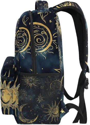 حقيبة ظهر للكمبيوتر المحمول Boho Moon Sun Star (019)، حقيبة كتب خفيفة الوزن ومتعددة الجيوب حقيبة نهارية للسفر للنساء والرجال in Saudi Arabia