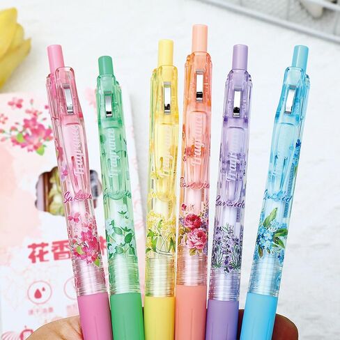 6 Pcs Gel Ink Pens Retractable Pens Cute Flower Pen with Fragrance 0.5mm Black Ink Writing Pen for Girls Boys Women Men Office School Supplies (Fragrance Flower) in Saudi Arabia