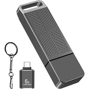 EASTBULL 32GB FAT32 USB 3.0 Flash Drive with a USB C Adapter and Keychain, Fast-Speed Thumb Drive Metal Pen Drive 32 G Memory Stick for Storage and Backup (Grey, with USB C 3.0 Adapter, Keychain) in Kuwait