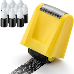 Identity Theft Protection Roller Stamp - id police stamp roller, Confidential Roller Stamp Designed for ID and address Blackout Security, Anti Theft, Privacy & Security Stamp, Including 3-Pack Refills in Saudi Arabia