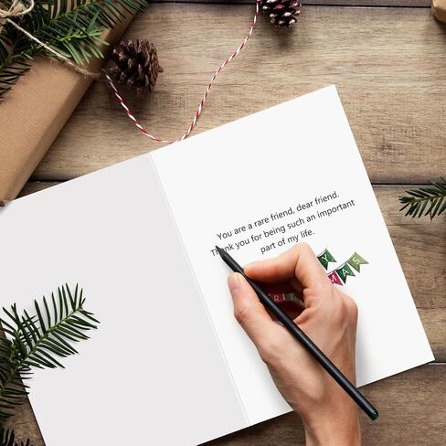Supoeguk Heartfelt Christmas Card for Best Friend, Poem Bestie Xmas Holiday Cards Gifts, Merry Christmas to My Best Friend Card in Saudi Arabia