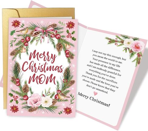 Supoeguk Heartfelt Christmas Card for Best Friend, Poem Bestie Xmas Holiday Cards Gifts, Merry Christmas to My Best Friend Card in Saudi Arabia