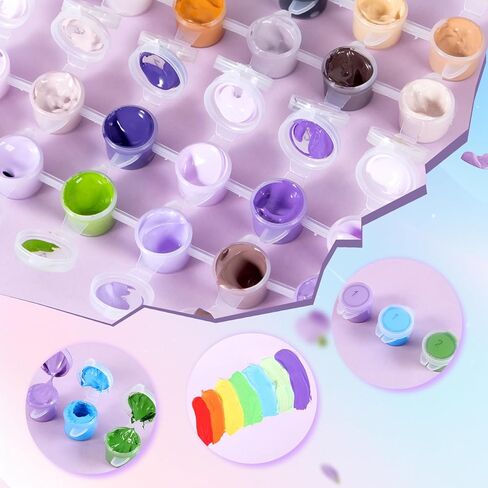 OKSGYTA DIY Paint by Numbers Marblehead Lighthouse Lake Erie Ohio Canvas Painting Set with Acrylic Pigment Paintbrush for Adults Beginners Artwork Gift 16" x 20" in Kuwait