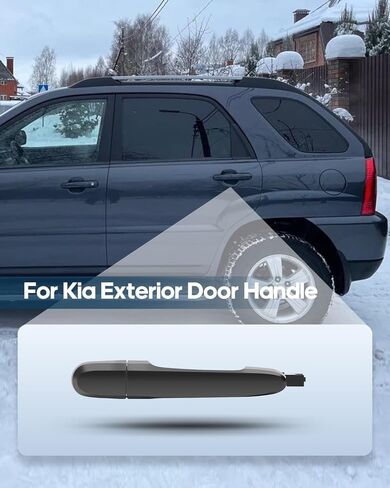 ECCPP Exterior Door Handle 2005-2010 for Kia for Sportage Outer Replacement Rear Driver Left Door Handle 1pc Smooth Black 836611F010, 836621F000 in Saudi Arabia