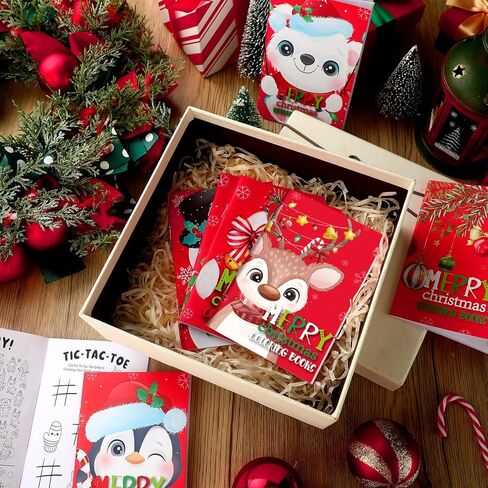 Tenceur 56 Pcs Mini Christmas Coloring Books for Party Favors, Bulk Xmas DIY Art Drawing Book Set for Stocking Goodie Bags Stuffer, Christmas Party Supplies Gifts Activities in Saudi Arabia