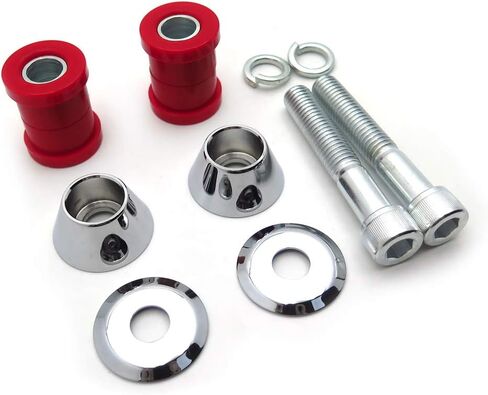 HTTMT- US-TGHD-HAD021-I-RD2- البطانات الناهضة لمقود المقود من البولي يوريثين البلاستيك الحراري مع مسمار صعود 1/2 بوصة - 13 متوافق مع Harley Big Twin 84-19 in Kuwait