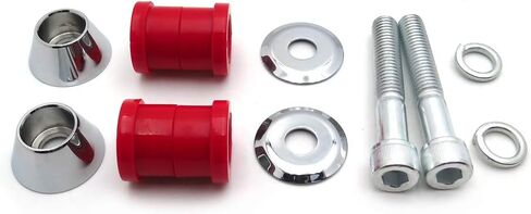 HTTMT- US-TGHD-HAD021-I-RD2- البطانات الناهضة لمقود المقود من البولي يوريثين البلاستيك الحراري مع مسمار صعود 1/2 بوصة - 13 متوافق مع Harley Big Twin 84-19 in Kuwait