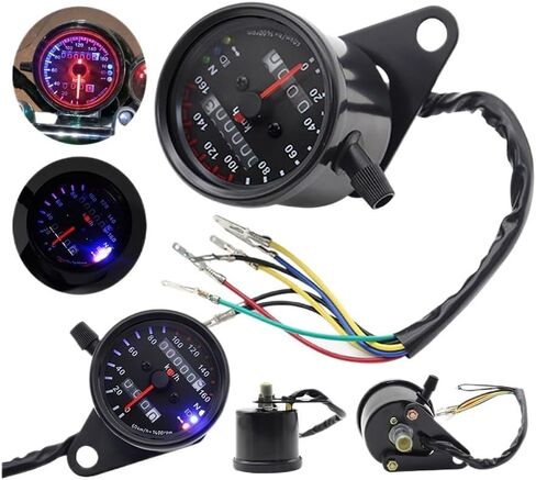 motorcycle mileometer 12V Universal Motorcycle Tachometer Odometer With Turn Signal Headlight Indicator Motorbike Gauge Digital Dash Parts in Saudi Arabia