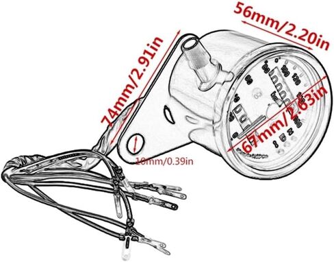 motorcycle mileometer 12V Universal Motorcycle Tachometer Odometer With Turn Signal Headlight Indicator Motorbike Gauge Digital Dash Parts in Saudi Arabia