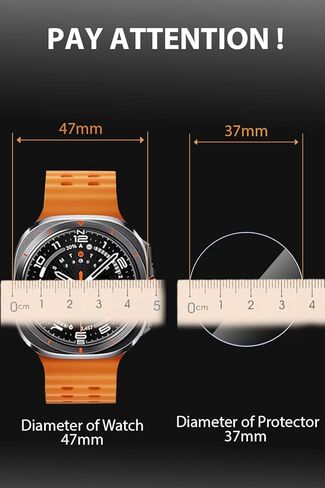 4 عبوات مصممة لساعة Samsung Galaxy Watch Ultra 47mm/Watch 6 Classic 47mm واقي شاشة، 47mm مضاد للخدش واقي شاشة من الزجاج المقوى لساعة Galaxy Watch Ultra/6 Classic، خالٍ من الفقاعات in Kuwait