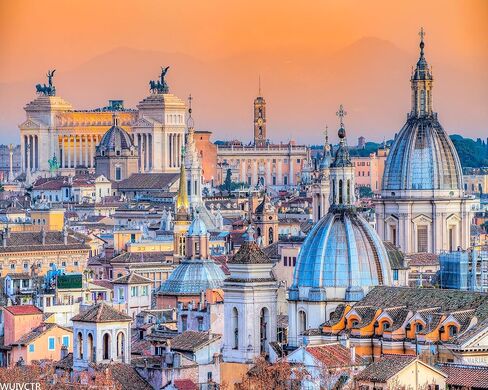 WUIVCTR DIY Paint by Numbers Rome Skyline Italy Canvas Painting Set with Acrylic Pigment Paintbrush for Adults Beginners Artwork Gift 16" x 20" in Saudi Arabia