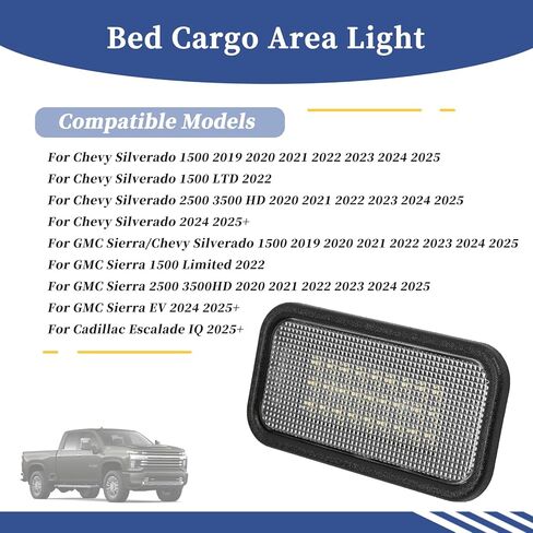 Bed Cargo Area Light 84396982 84659238 Fit for Chevrolet Silverado GMC Sierra 1500 2500 HD 3500 HD 2019 2020 2021 2022 2023 2024 2025, 12V White Truck Bed Lights (2 PCS) in Saudi Arabia