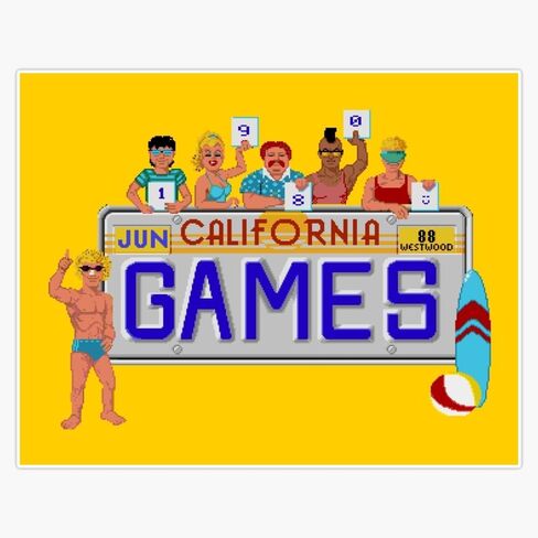 MAGNET California Games Magnetic Bumper Sticker 5" in Saudi Arabia