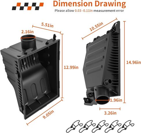 Air box Filter Housing & Cover w/Clip For Polaris Ranger 570 900 1000 2013-2019 5439197 5450722 in Saudi Arabia