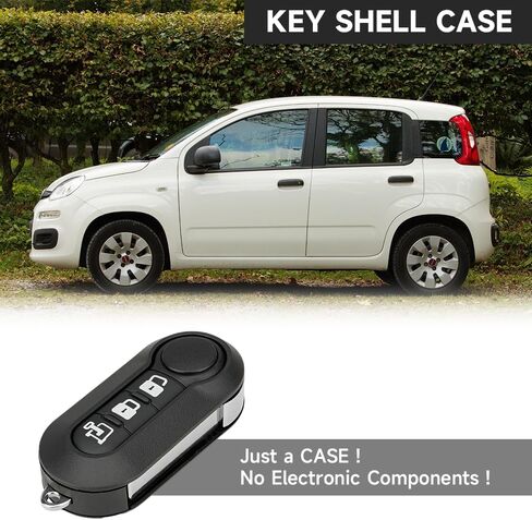 Key Fob Cover Shell Case Replacement 3 Buttons Key Fob Remote Control Shell Case - Compatible for Ram ProMaster 1500 2500 3500 2015-2019 for Fiat 500L Panda 2012-2016 for Fiat Bravo Ducato 2010-2016 in Saudi Arabia