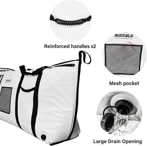 Buffalo Gear Large Fish Kill Bag, 60in 72in 90in Fish Cooler Bag Portable Tuna Bag Keep Ice-Cold and Fresh over 48H in Saudi Arabia