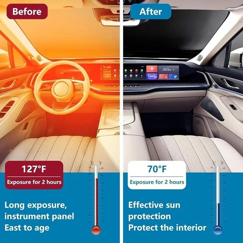 مناسب لسيارة Lexus GX 470 2003-2008 2009، ظل الشمس للزجاج الأمامي، مظلات سيارة قابلة للطي للزجاج الأمامي الأسود، ملحقات السيارة الداخلية in Kuwait