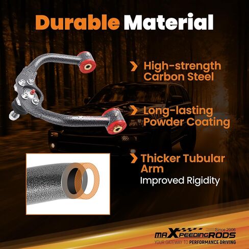 maxpeedingrods لأذرع التحكم العلوية الأمامية للرفع 1-4 بوصة لسيارة Jeep Grand Cherokee WK Commander XK 2005-2010، أذرع التحكم في التعليق القابلة للتعديل in Saudi Arabia