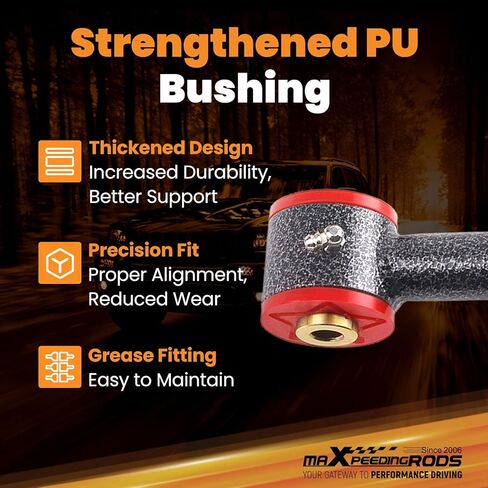 maxpeedingrods لأذرع التحكم العلوية الأمامية للرفع 1-4 بوصة لسيارة Jeep Grand Cherokee WK Commander XK 2005-2010، أذرع التحكم في التعليق القابلة للتعديل in Saudi Arabia