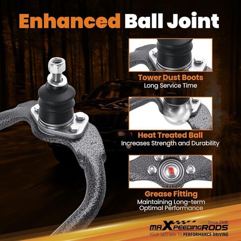 maxpeedingrods لأذرع التحكم العلوية الأمامية للرفع 1-4 بوصة لسيارة Jeep Grand Cherokee WK Commander XK 2005-2010، أذرع التحكم في التعليق القابلة للتعديل in Saudi Arabia