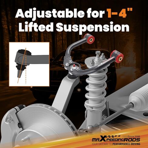 maxpeedingrods لأذرع التحكم العلوية الأمامية للرفع 1-4 بوصة لسيارة Jeep Grand Cherokee WK Commander XK 2005-2010، أذرع التحكم في التعليق القابلة للتعديل in Saudi Arabia