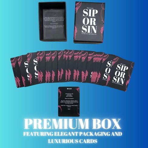 Sip Or Sin Bundle - Freaky Couples Game Couple Drinking Game for Romantic Date Night, Anniversary Valentine's Day Gift. 224 Spicy Dares & Questions for Your Partner. Card Game for Couple in Saudi Arabia