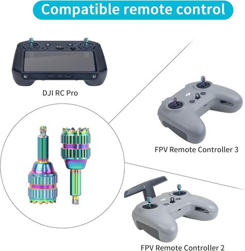 زوجان من عصي الفرح لجهاز التحكم عن بعد DJI FPV 2/3، Avata 2، Neo، RC Pro، عصا التحكم المعدنية عصا الروك عصا الإبهام ملحقات استبدال الطائرة بدون طيار in Saudi Arabia