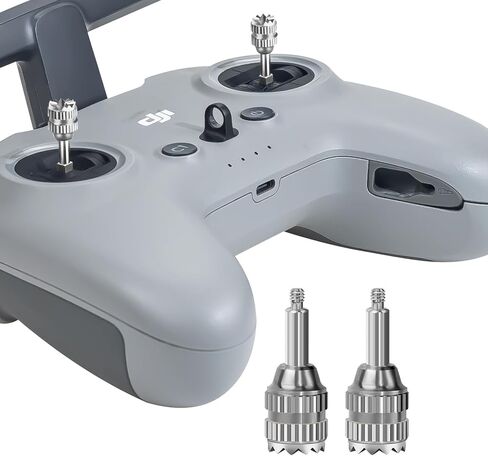 زوجان من عصي الفرح لجهاز التحكم عن بعد DJI FPV 2/3، Avata 2، Neo، RC Pro، عصا التحكم المعدنية عصا الروك عصا الإبهام ملحقات استبدال الطائرة بدون طيار in Saudi Arabia