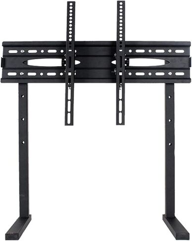 Universal TV Monitor Holder for 37"-75" LCD TVs - Adjustable Height and Tilt, Punch-Free Desktop Base, Durable Steel Stand - Black in Saudi Arabia