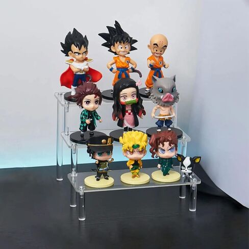 حامل عرض أكريليك بثلاث طبقات، حامل منظم العطور الشفاف، حامل حامل الكب كيك، رف عرض طاولة الحلوى، منظم العناية بالبشرة للديكور والتنظيم in Kuwait