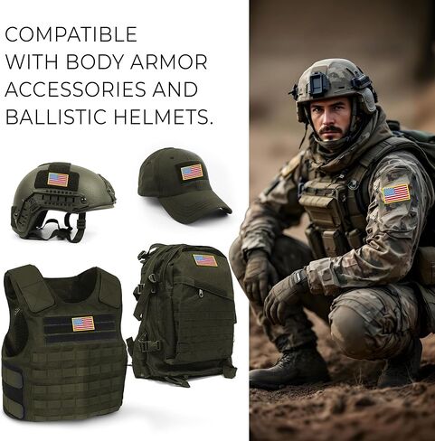 Flag Patch - Flag Patches for Backpacks - American Flag Patches for Jackets - Tactical US Flag Patch - USA Patch for Clothes - Hook and Loop on Back 2x3 in Saudi Arabia