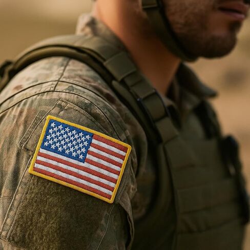 Flag Patch - Flag Patches for Backpacks - American Flag Patches for Jackets - Tactical US Flag Patch - USA Patch for Clothes - Hook and Loop on Back 2x3 in Saudi Arabia