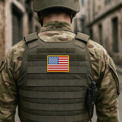 Flag Patch - Flag Patches for Backpacks - American Flag Patches for Jackets - Tactical US Flag Patch - USA Patch for Clothes - Hook and Loop on Back 2x3 in Saudi Arabia