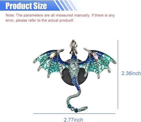 قطعتان من مشابك فتحة تهوية السيارة من Bling Wyvern، مشبك منفذ معطرات الهواء من حجر الراين الكريستالي، موزع روائح تنين لطيف على شكل تنين مطلي بالمينا، إكسسوارات ساحرة للديكور الداخلي للسيارة للنساء والرجال (أزرق) in Kuwait