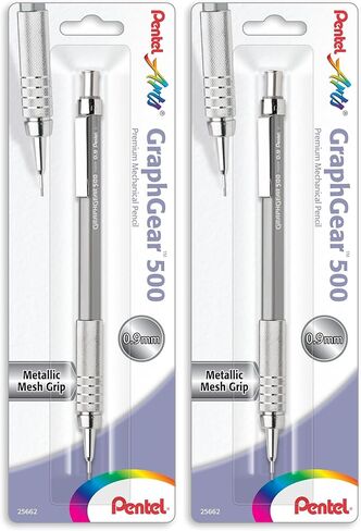 قلم رسم فاخر من Pentel Arts GraphGear 500، 0.3 مم، أسطوانة بنية، عبوة واحدة (PG523EPABP) in Saudi Arabia