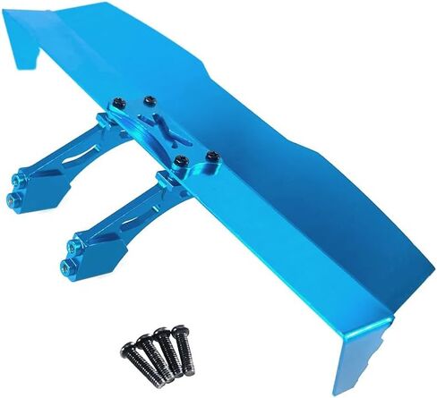 MJX 1/16 16207 H16PL RC ترقية أجزاء السيارة تعديل الملحقات المعدنية الجناح الخلفي الجمعية (الأزرق) in Kuwait