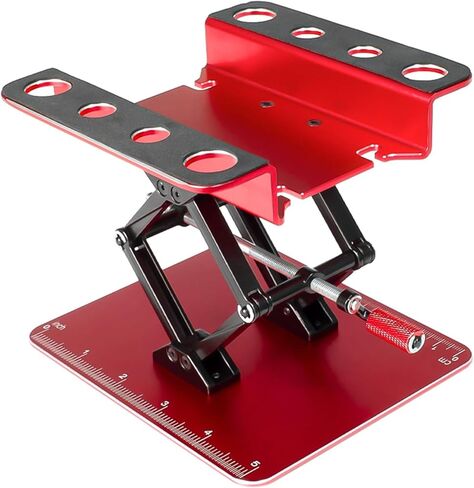 RC Work Stand Adjustable Repair Work Stand for 1/8 1/10 1/12 1/16 TRX4 Axial Redcat Losi RC Crawler Car Truck, Aluminum 360° Rotating Repair Station with Lift Lower Height Assembly Platform in Saudi Arabia