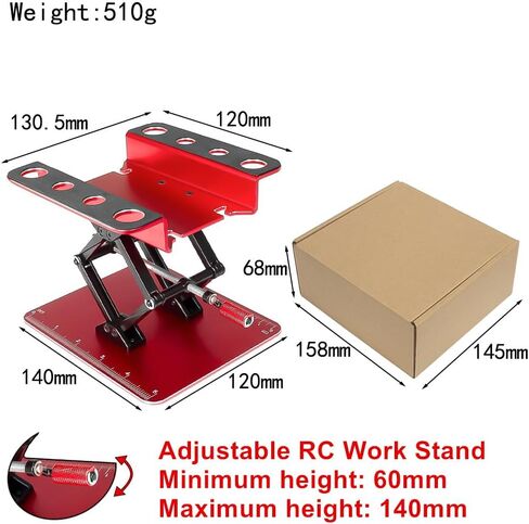RC Work Stand Adjustable Repair Work Stand for 1/8 1/10 1/12 1/16 TRX4 Axial Redcat Losi RC Crawler Car Truck, Aluminum 360° Rotating Repair Station with Lift Lower Height Assembly Platform in Saudi Arabia