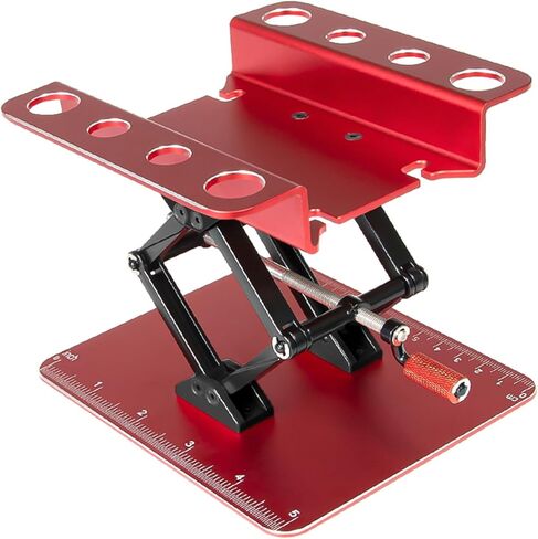 RC Work Stand Adjustable Repair Work Stand for 1/8 1/10 1/12 1/16 TRX4 Axial Redcat Losi RC Crawler Car Truck, Aluminum 360° Rotating Repair Station with Lift Lower Height Assembly Platform in Saudi Arabia